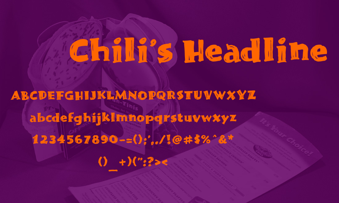 Chili's Headline™ - Branded Typography Font Design