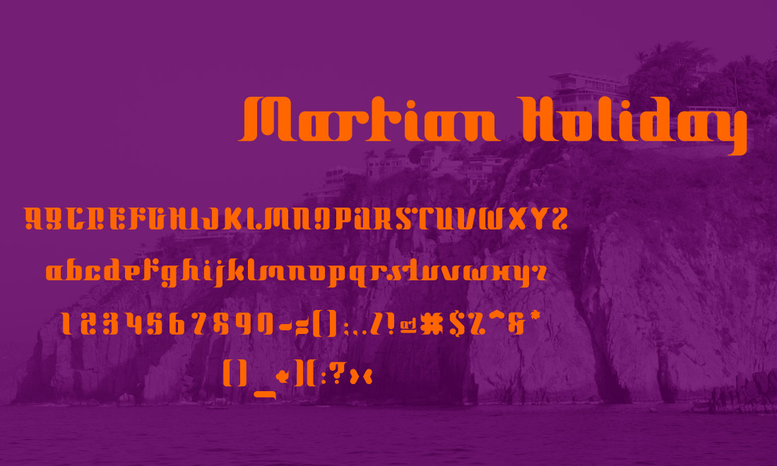 Martian Holiday™ - Branded Typography Font Design