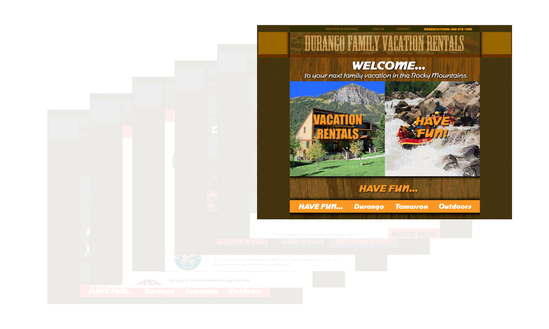 Durango Family Vacation Rentals Digital Brand Design